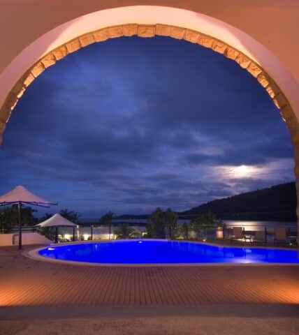 Arch Pool Night