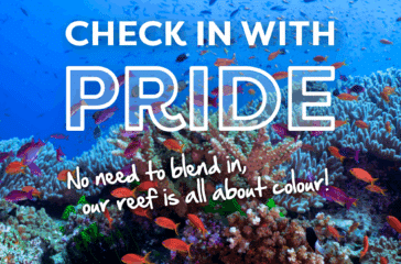 Check in with Pride! No need to blend in our reef is all about colour!