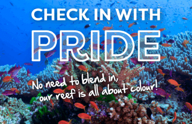 Check in with Pride! No need to blend in our reef is all about colour!
