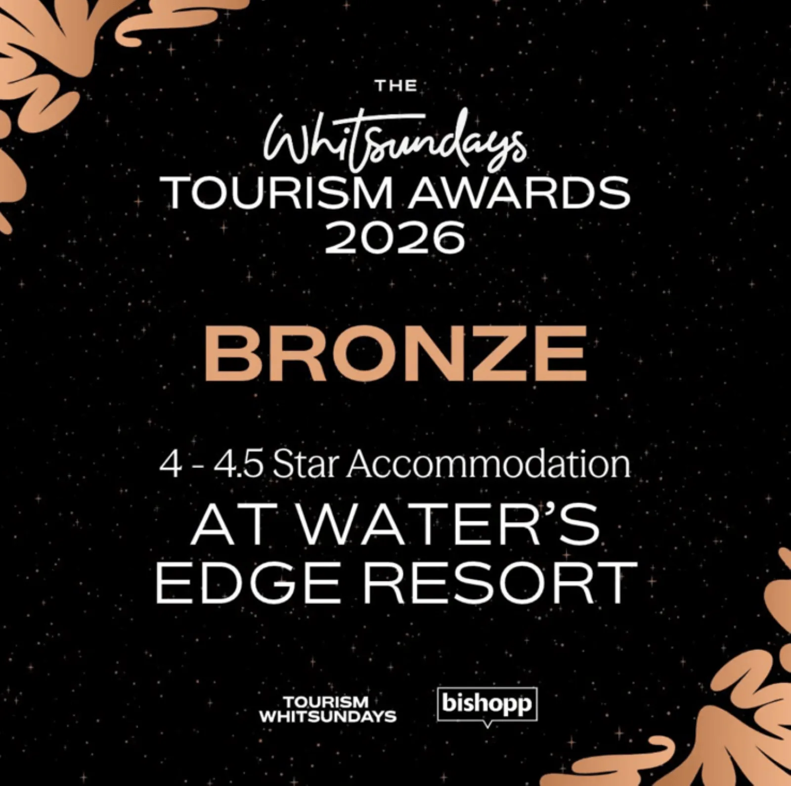 at Water’s Edge Resort awarded Bronze at the 2026 Whitsundays Tourism Awards